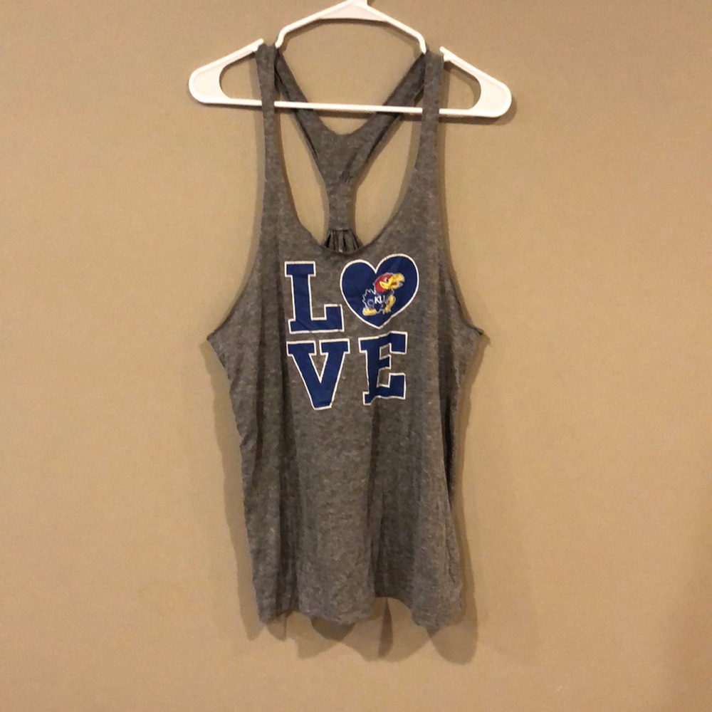 KU grey tank top